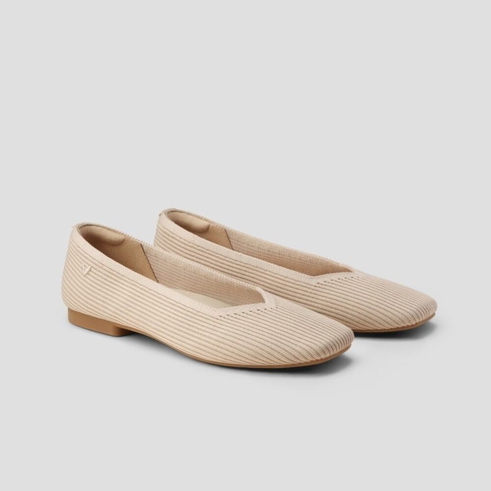 Vivaia Margot Old Money Versatile Washable Arch Support Comfort Flats Almond 9 - Picture 9 of 9